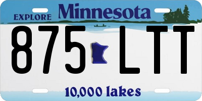 MN license plate 875LTT