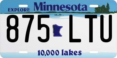 MN license plate 875LTU