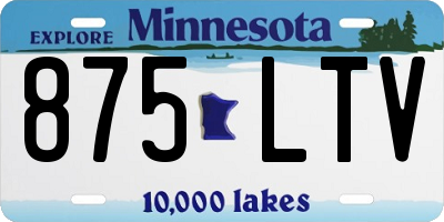 MN license plate 875LTV