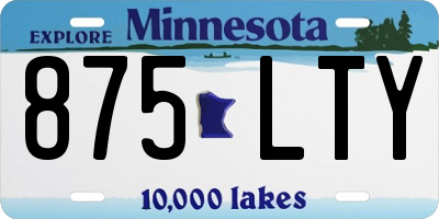 MN license plate 875LTY