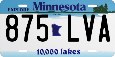 MN license plate 875LVA