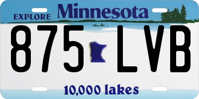 MN license plate 875LVB
