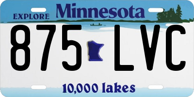MN license plate 875LVC