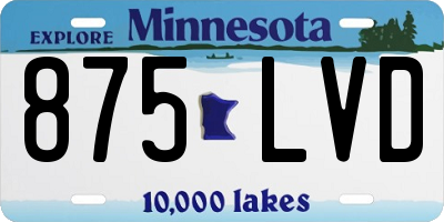 MN license plate 875LVD
