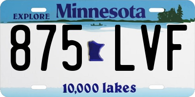 MN license plate 875LVF