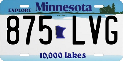 MN license plate 875LVG