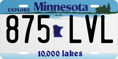 MN license plate 875LVL