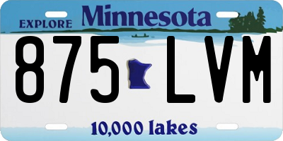 MN license plate 875LVM