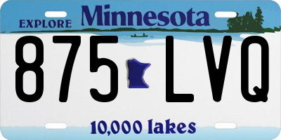 MN license plate 875LVQ