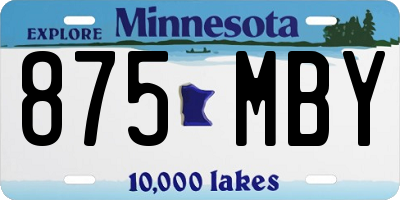 MN license plate 875MBY