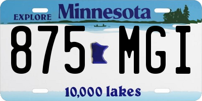 MN license plate 875MGI