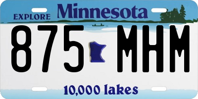 MN license plate 875MHM
