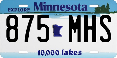MN license plate 875MHS