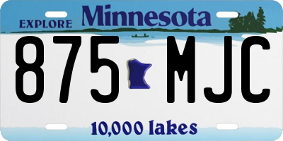 MN license plate 875MJC