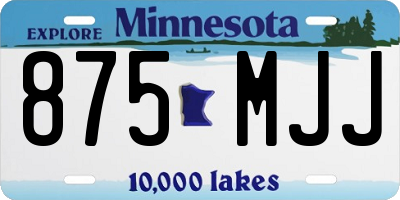 MN license plate 875MJJ