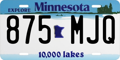 MN license plate 875MJQ