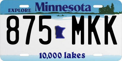 MN license plate 875MKK