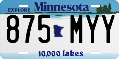 MN license plate 875MYY