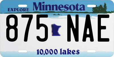 MN license plate 875NAE