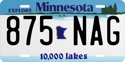 MN license plate 875NAG