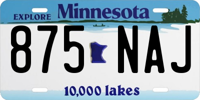MN license plate 875NAJ