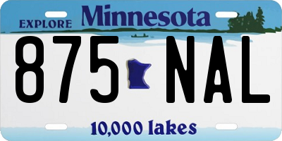MN license plate 875NAL