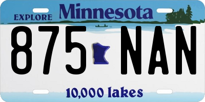 MN license plate 875NAN