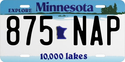 MN license plate 875NAP