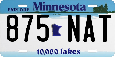 MN license plate 875NAT