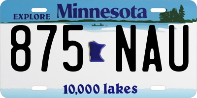 MN license plate 875NAU