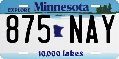 MN license plate 875NAY