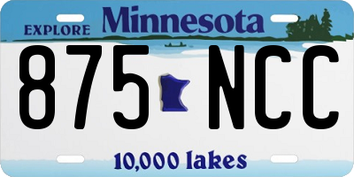 MN license plate 875NCC