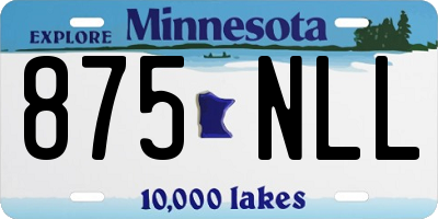 MN license plate 875NLL