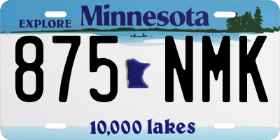 MN license plate 875NMK