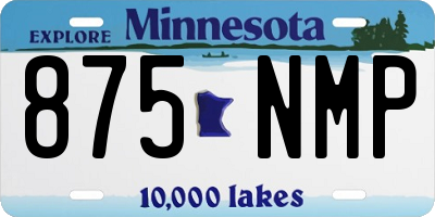 MN license plate 875NMP
