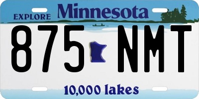 MN license plate 875NMT