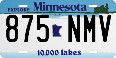 MN license plate 875NMV