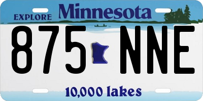 MN license plate 875NNE