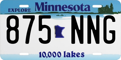 MN license plate 875NNG