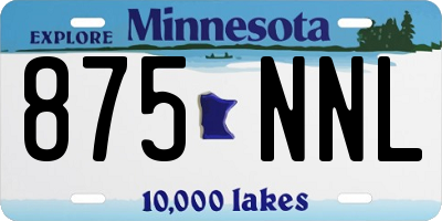 MN license plate 875NNL