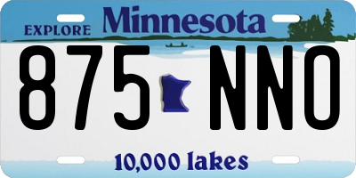 MN license plate 875NNO