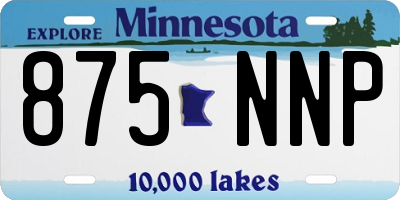 MN license plate 875NNP