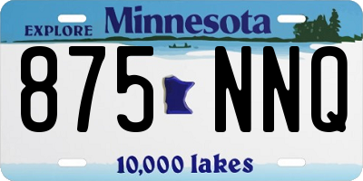 MN license plate 875NNQ