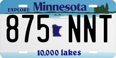 MN license plate 875NNT
