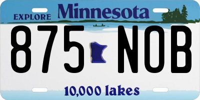 MN license plate 875NOB