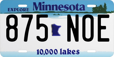 MN license plate 875NOE