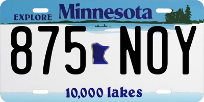 MN license plate 875NOY
