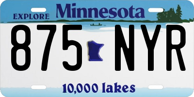 MN license plate 875NYR