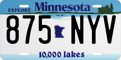 MN license plate 875NYV