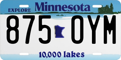 MN license plate 875OYM